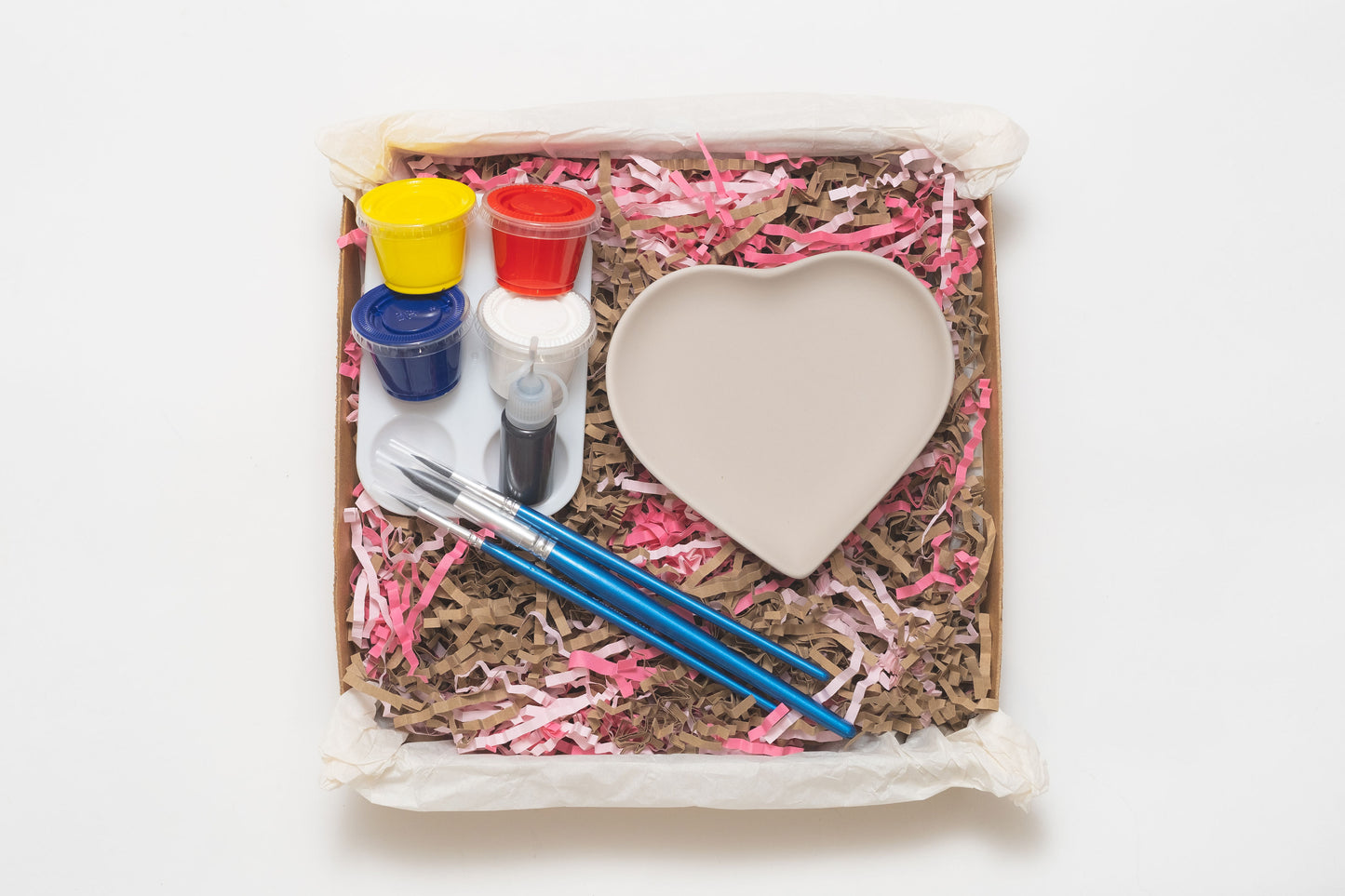 Ceramic small heart plate painting kit