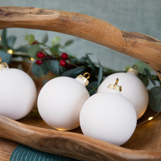 Christmas Tree Bauble set of 3 - ceramic only