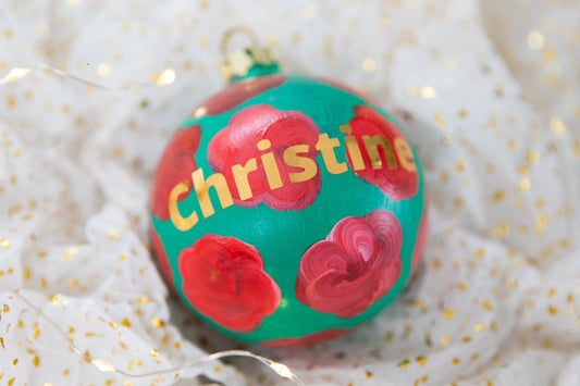 Personalised Christmas Tree Bauble Kit Paint-Your-Own
