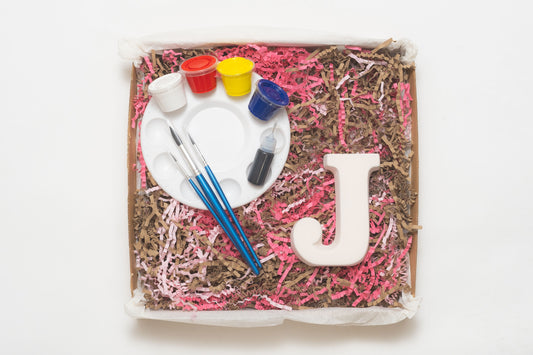 Ceramic Alphabet Letter Painting Kit - Letter 'J'