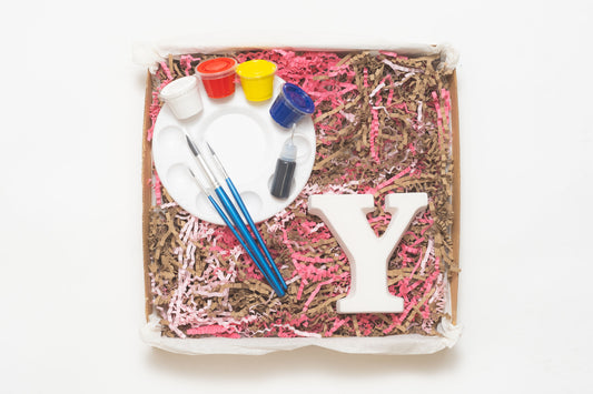 Ceramic Alphabet Letter Painting Kit - Letter 'Y'